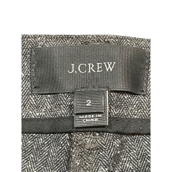 J.Crew Stretch Pant Women's Size 2 Gray Charcoal Ankle Zip Mid-Rise Cotton Blend - Picture 9 of 10